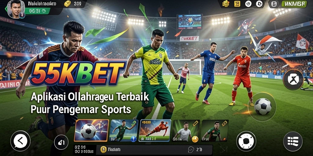 Tangkapan layar pengalaman bermain 55KBET dengan fitur olahraga yang menarik.