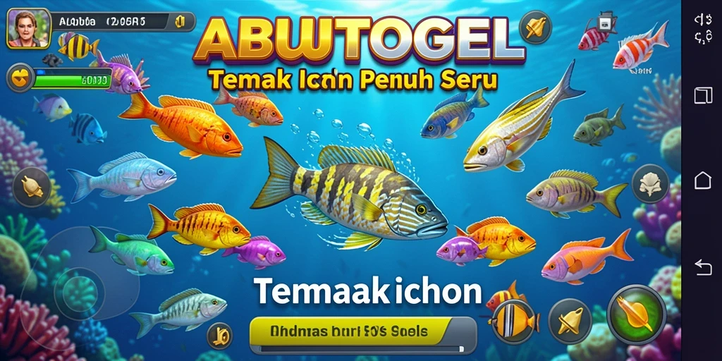 Tangkapan layar utama ABUTOGEL menampilkan gameplay Tembak Ikan yang menarik.