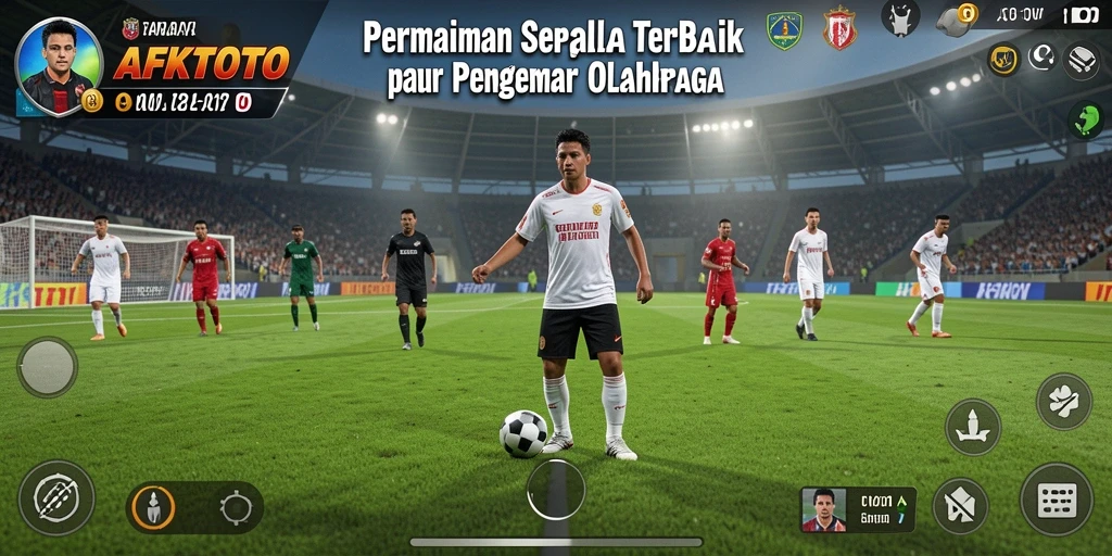 Tangkapan layar gameplay <strong>AFKTOTO</strong> menunjukkan aksi seru di lapangan sepak bola.