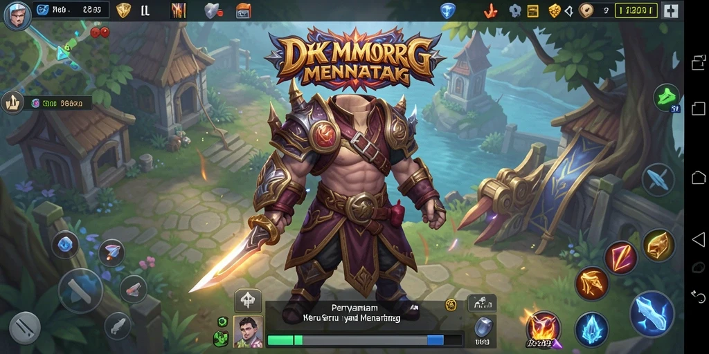 Tangkapan layar yang menunjukkan aksi mendebarkan DKK dalam dunia MMORPG.