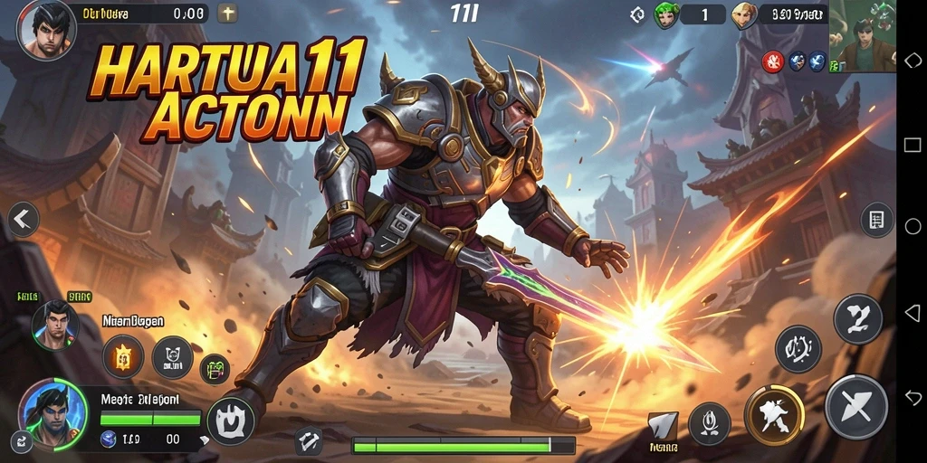 Screenshot gameplay HARTA11 menunjukkan pertarungan intens dan strategi yang menarik.