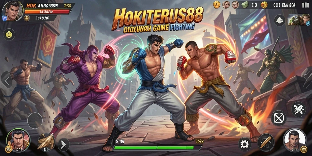 Tangkapan layar <strong>HOKITERUS88</strong> menunjukkan aksi pertarungan yang mendebarkan.