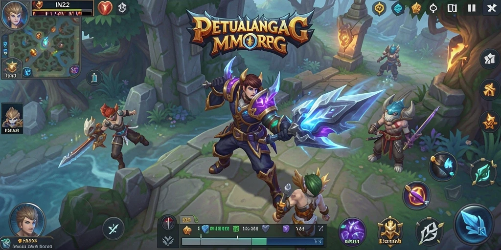 Tampilan gameplay seru di dunia MMORPG IN22.