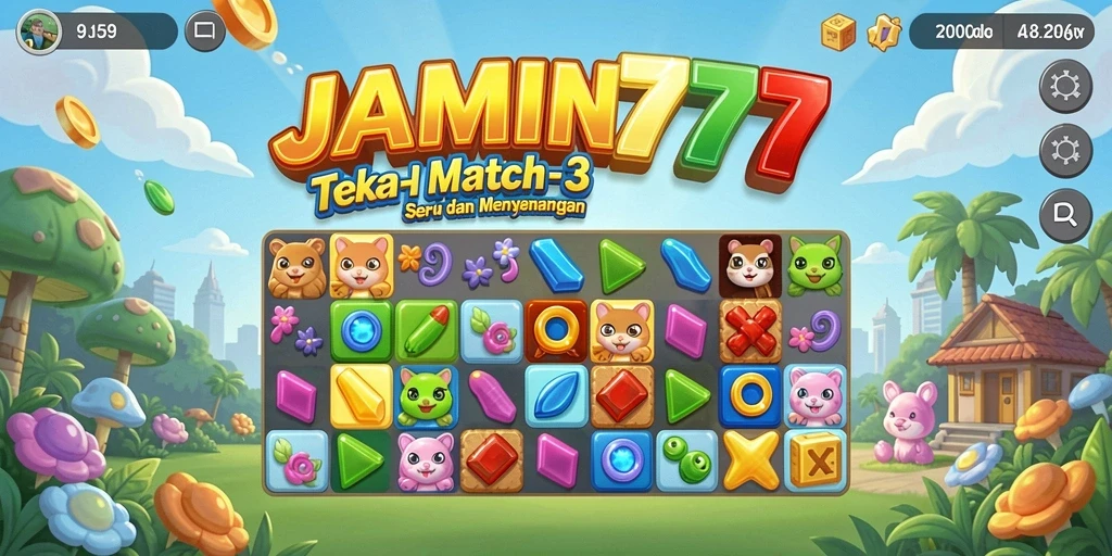 Gameplay JAMIN777 yang menarik dan penuh warna dalam kategori Match-3.