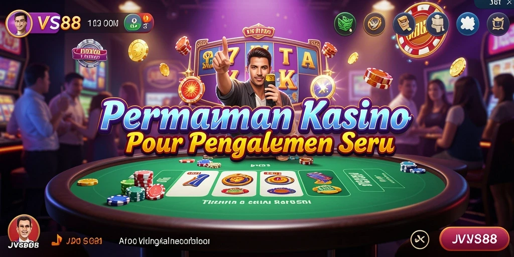 Tangkapan layar utama JVS88 menampilkan gameplay seru dan interaktif permainan kasino.