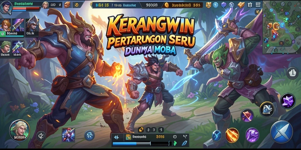 Tampilan menarik KERANGWIN dengan aksi MOBA yang mendebarkan.