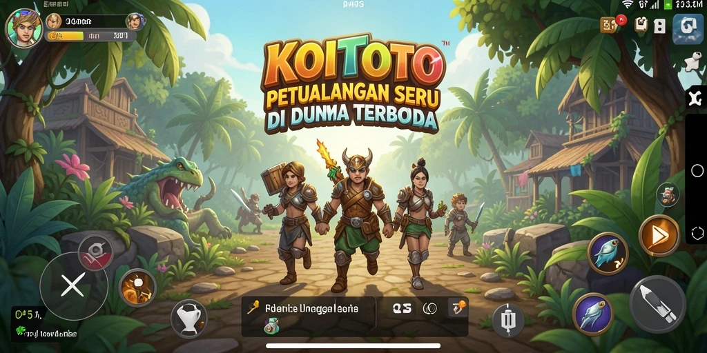 Screenshot gameplay KOITOTO yang menampilkan petualangan di dunia terbuka.