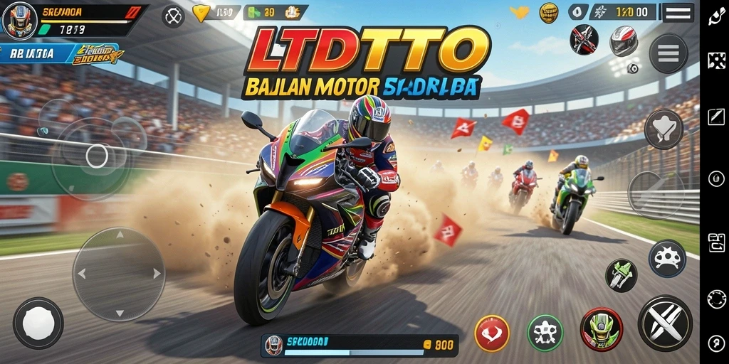 Tampilan menegangkan dari balapan motor di LTDTOTO.