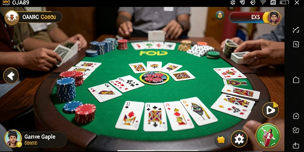 Tampilan gameplay Gaple yang menarik dan interaktif di OJA89.