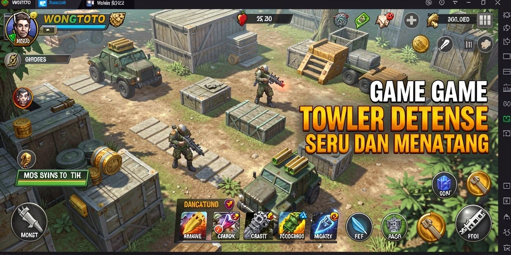 Gameplay WONGTOTO yang menegangkan di Tower Defense.