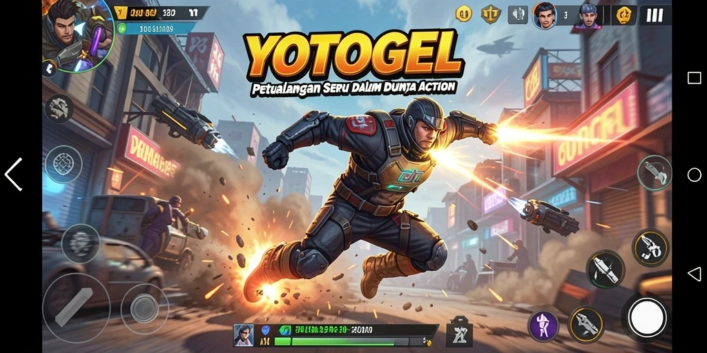 Tampilan aksi seru dalam gameplay YOTOGEL yang mendebarkan.